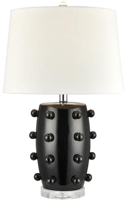 Torny 25'' High 1-Light Table Lamp - Black - Includes LED Bulb