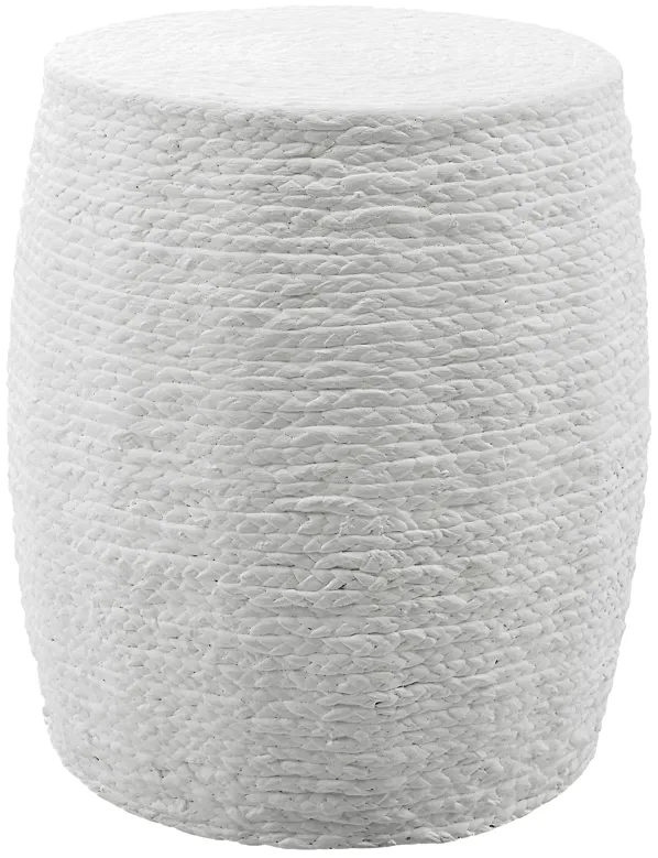 Resort White Accent Stool