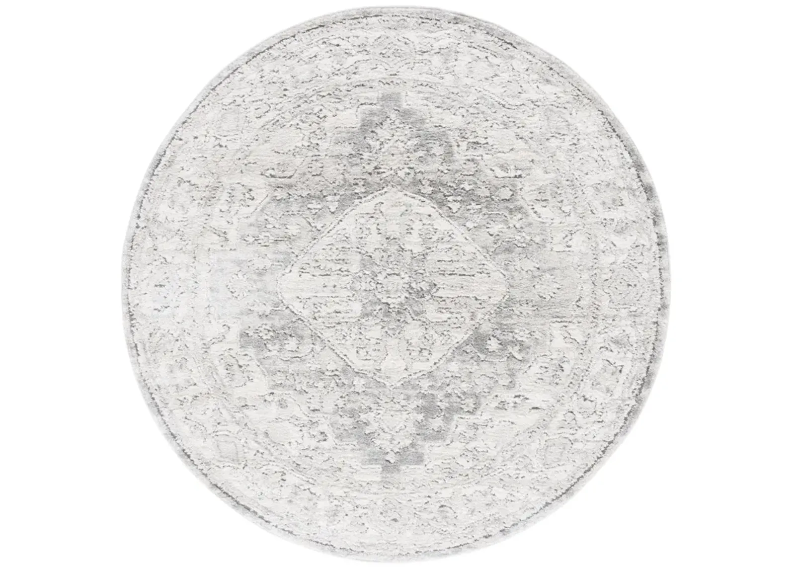 LUNA 108 GREY  6'-7' x 6'-7' Round Round Rug