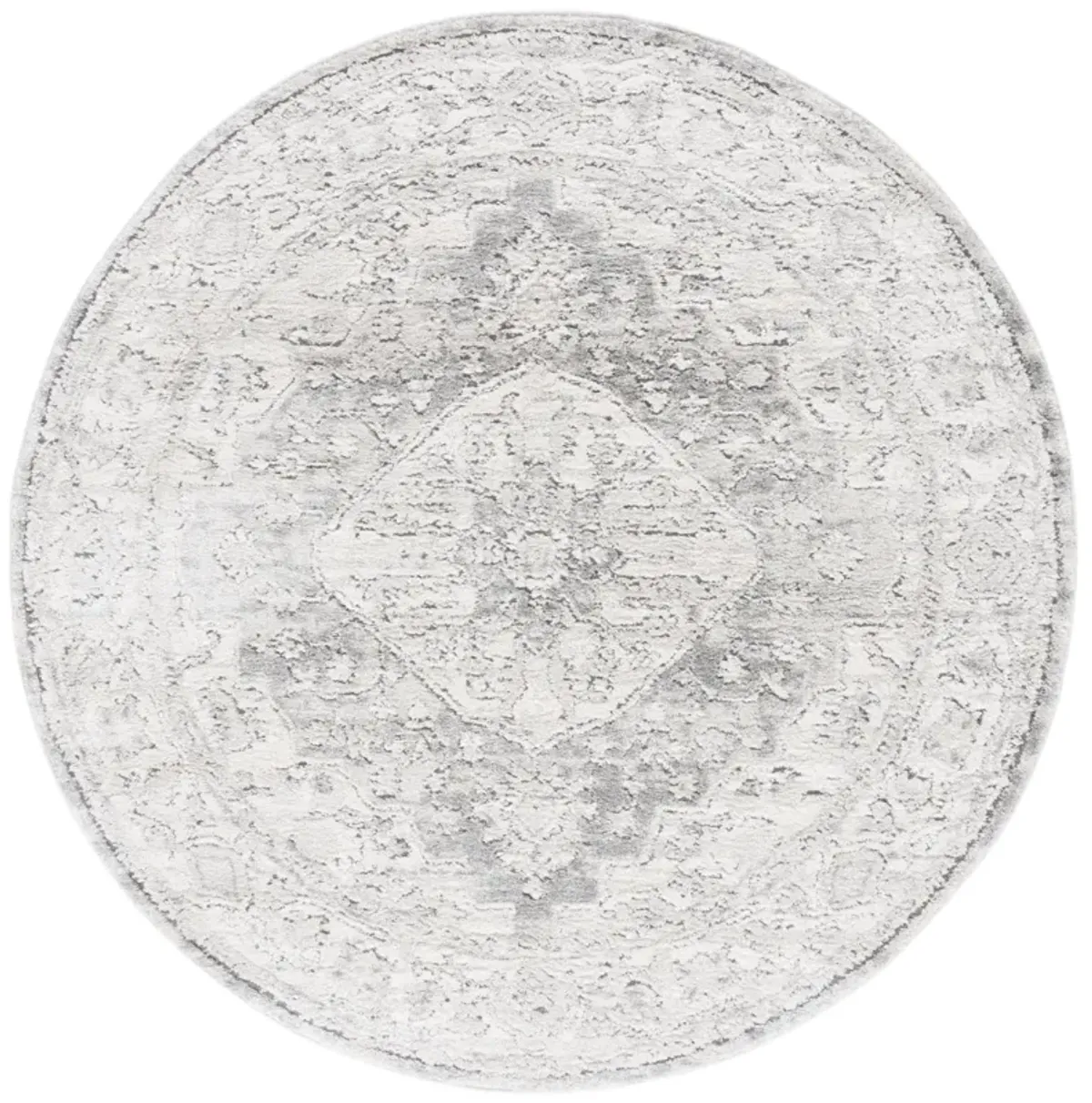 LUNA 108 GREY  6'-7' x 6'-7' Round Round Rug