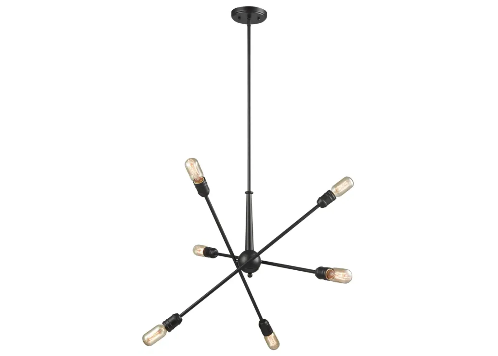 Delphine 28" Wide 6-Light Chandelier - Oil Rubbed Bronze