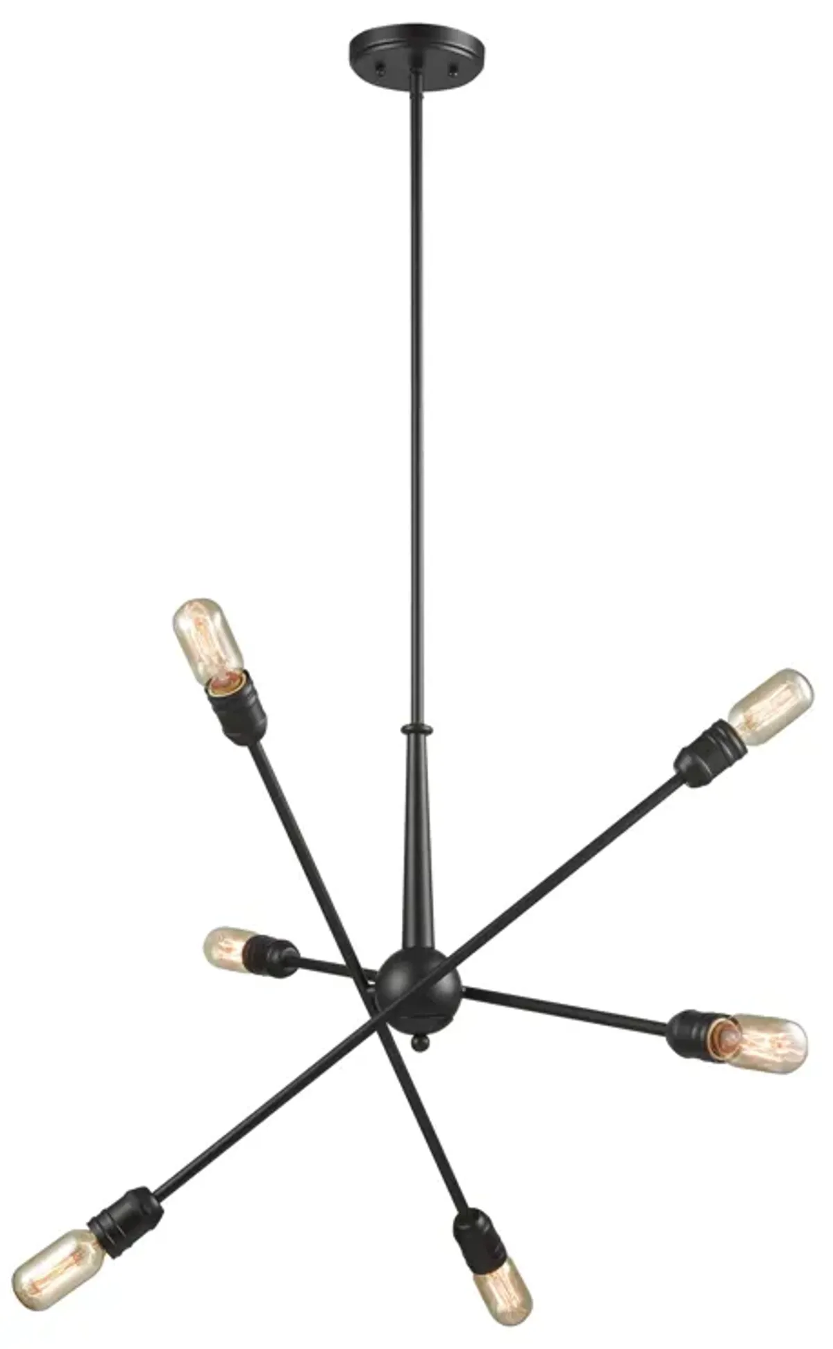 Delphine 28" Wide 6-Light Chandelier - Oil Rubbed Bronze