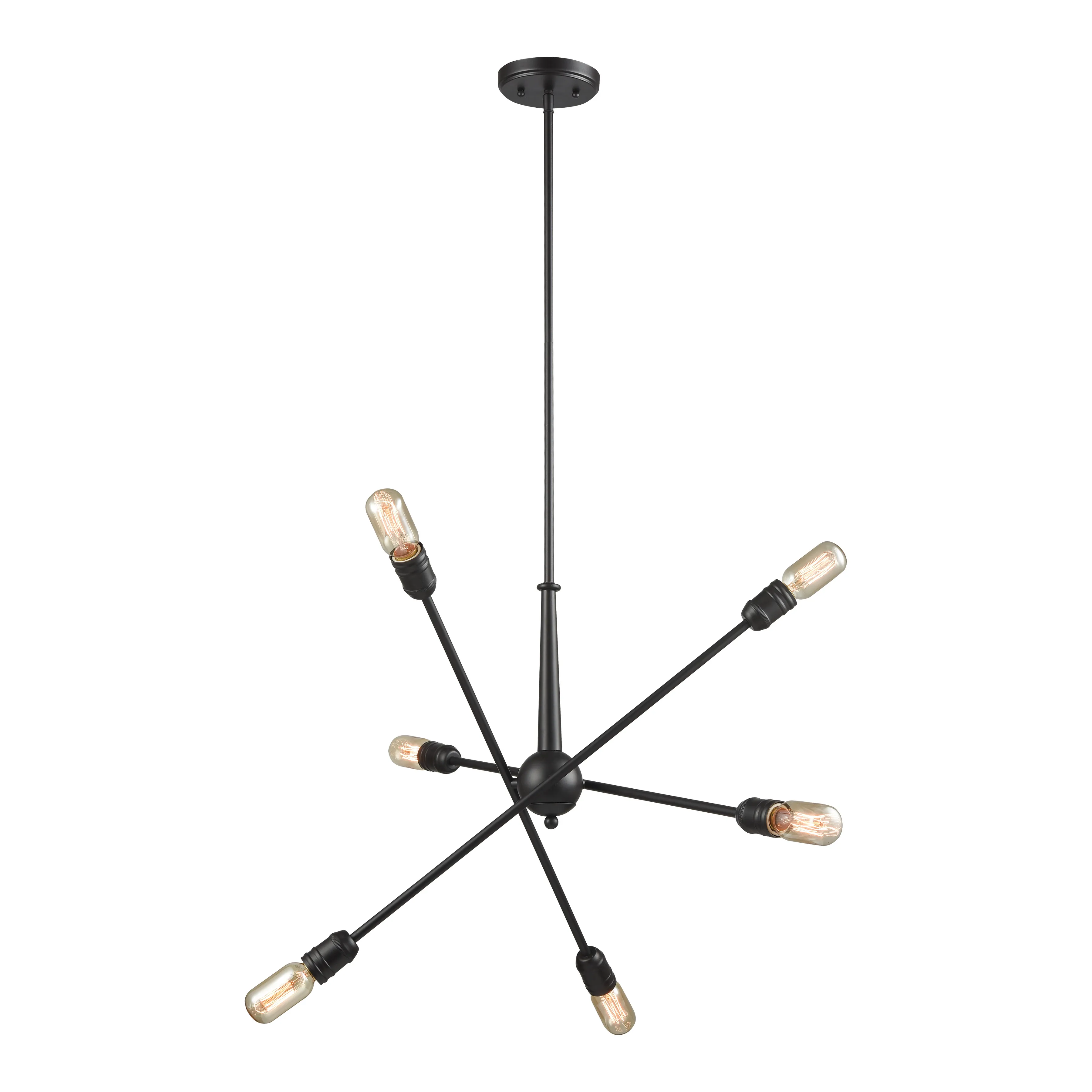 Delphine 28" Wide 6-Light Chandelier - Oil Rubbed Bronze