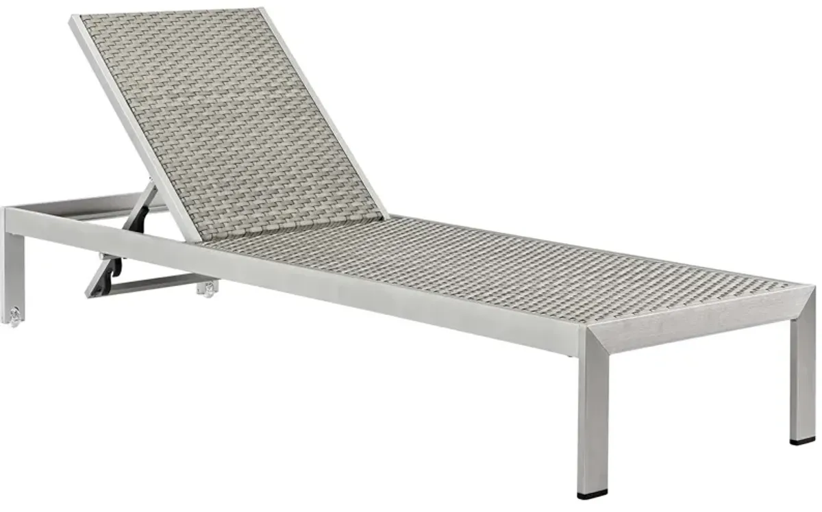 Shore Outdoor Patio Aluminum Chaise with Cushions