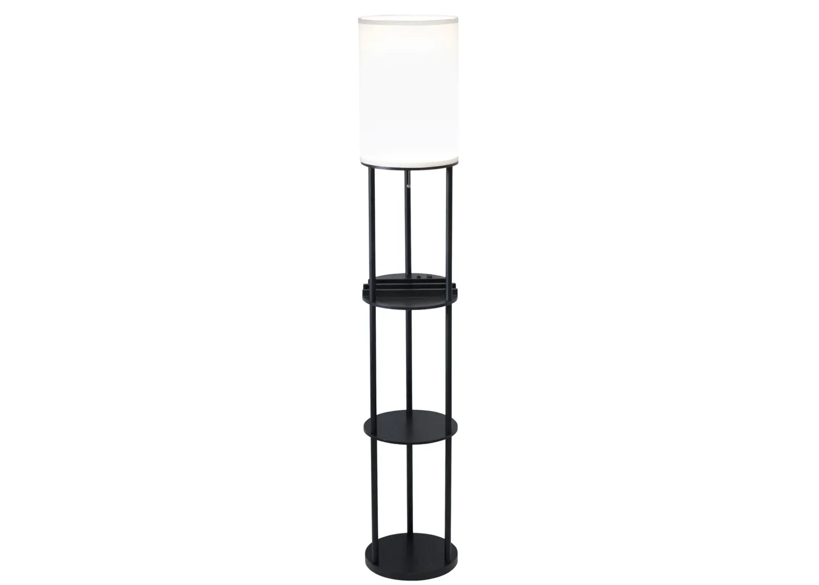 Charging Station Shelf Floor Lamp