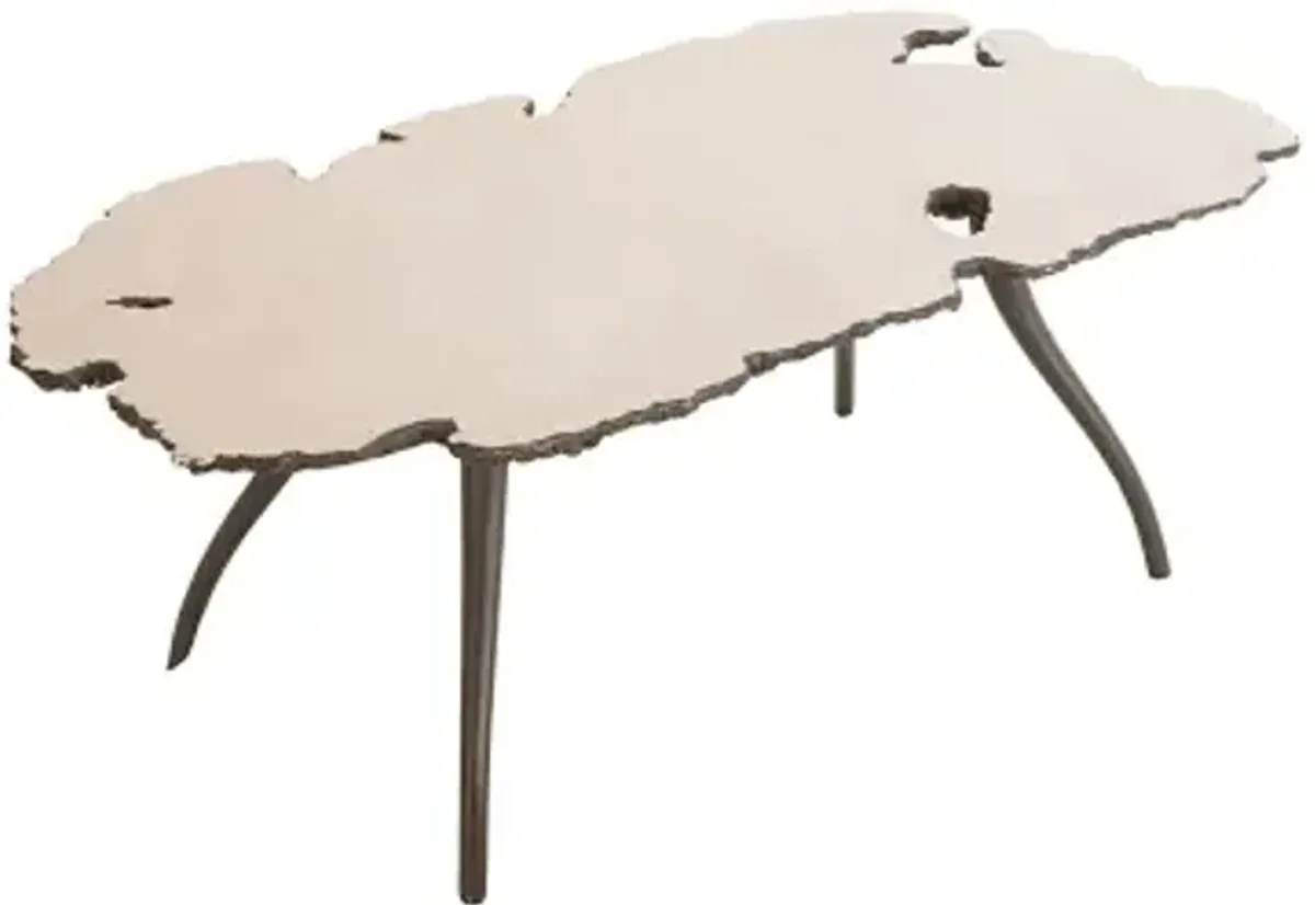 Lava Coffee Table on Iron Legs