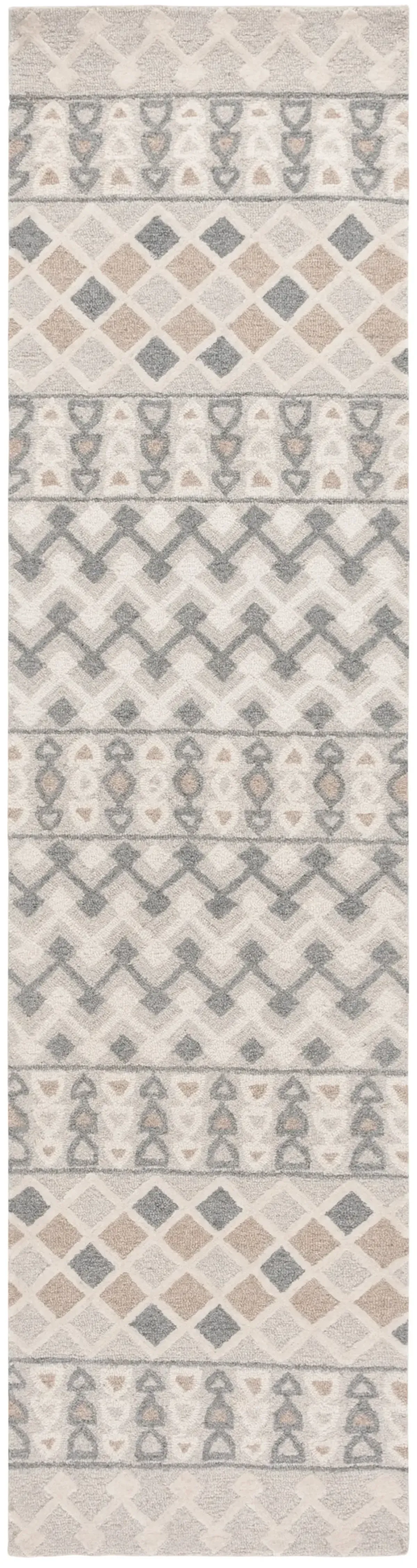 EBONY 532 GREY  2'-3' x 9' Runner Rug