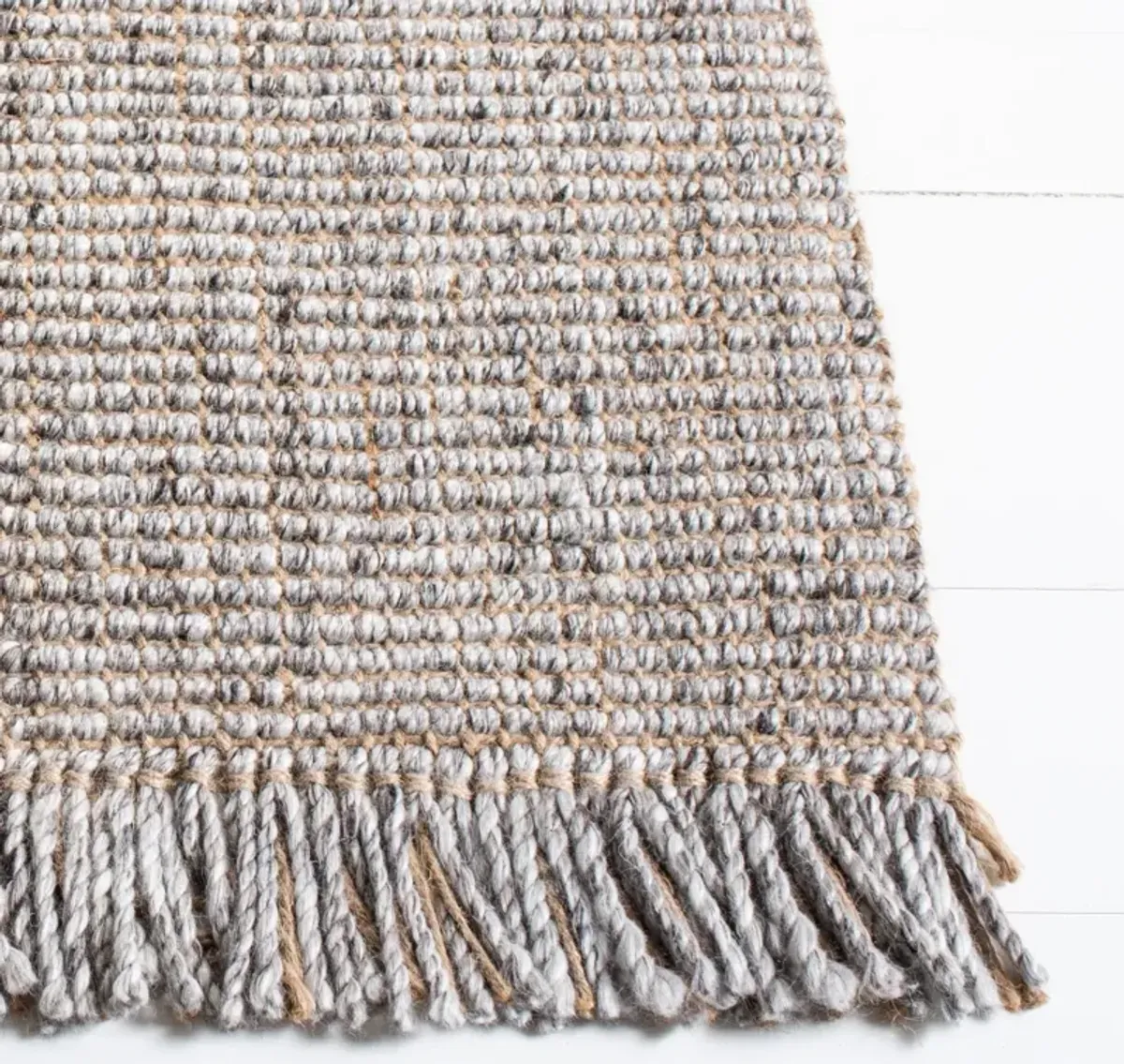 NATURAL FIBER 826 GREY  2'-3' x 16' Runner Rug