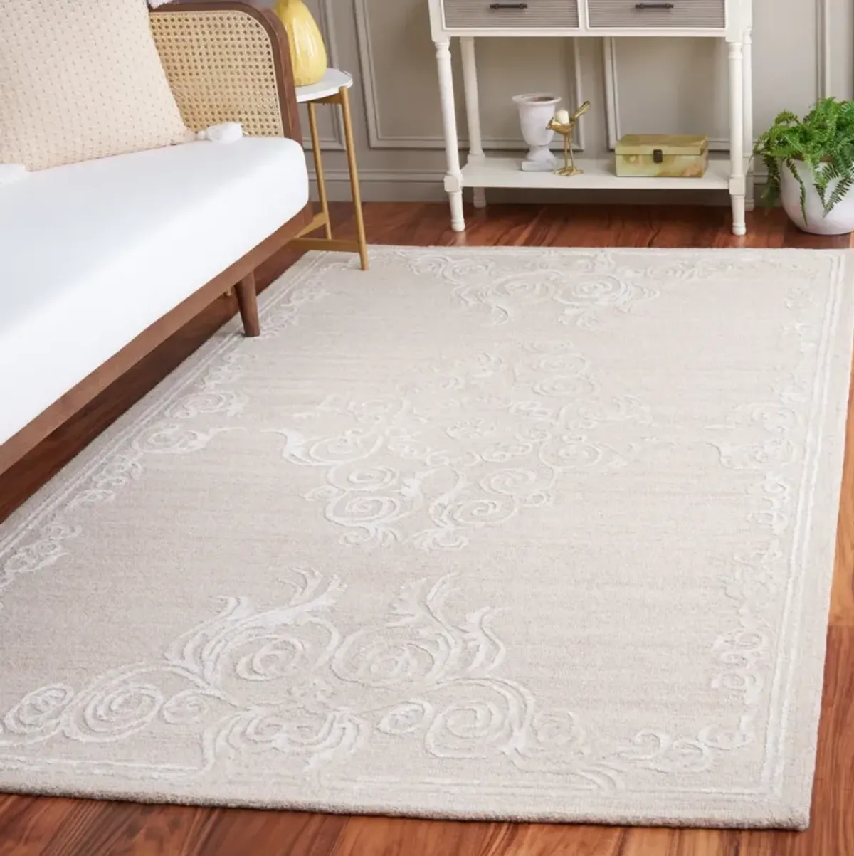 GLAMOUR 604 LIGHT BROWN  6' x 6' Square Square Rug