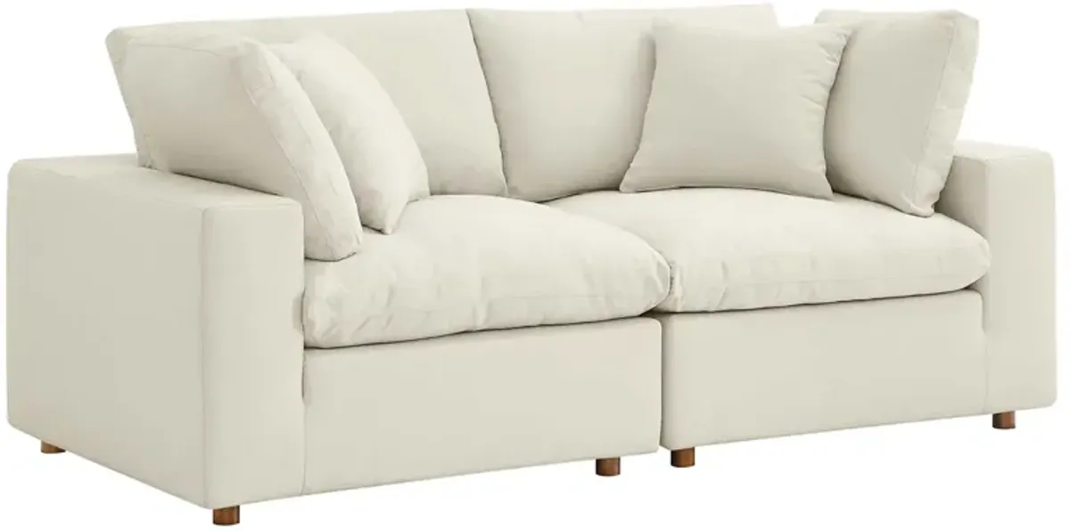 Commix Down Filled Overstuffed 2 Piece Sofa 