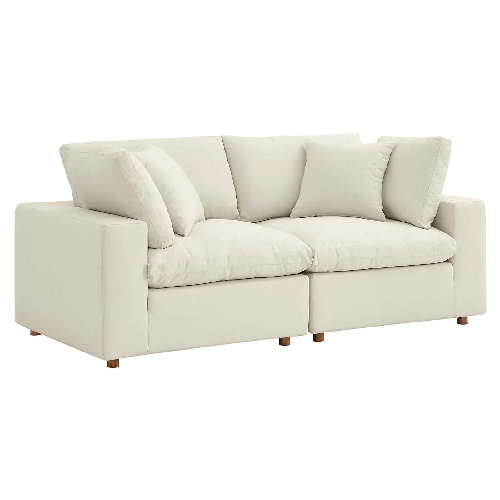 Commix Down Filled Overstuffed 2 Piece Sofa 