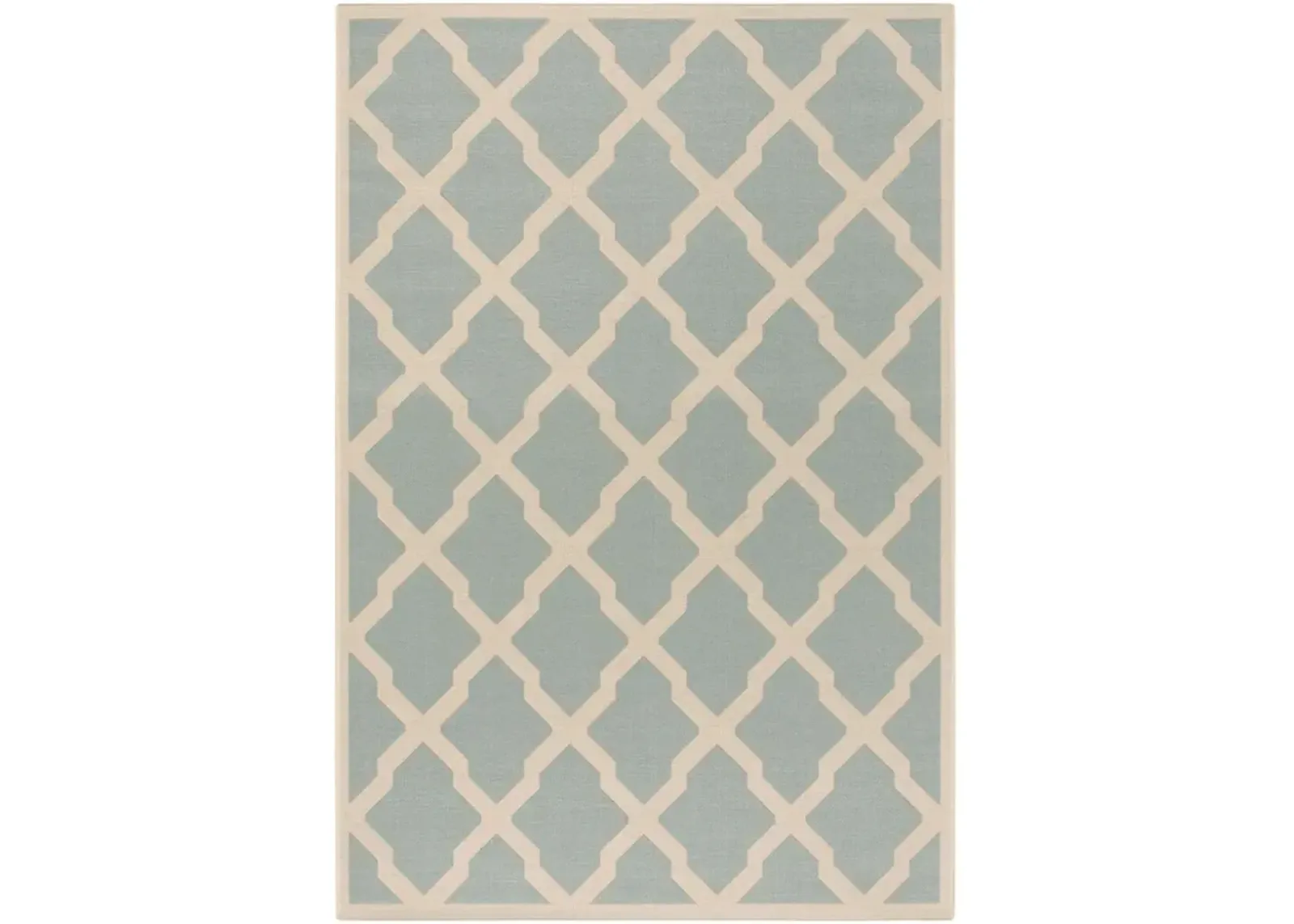 LINDEN 122 Collection LND122K-8 Aqua / Cream 8' X 10'