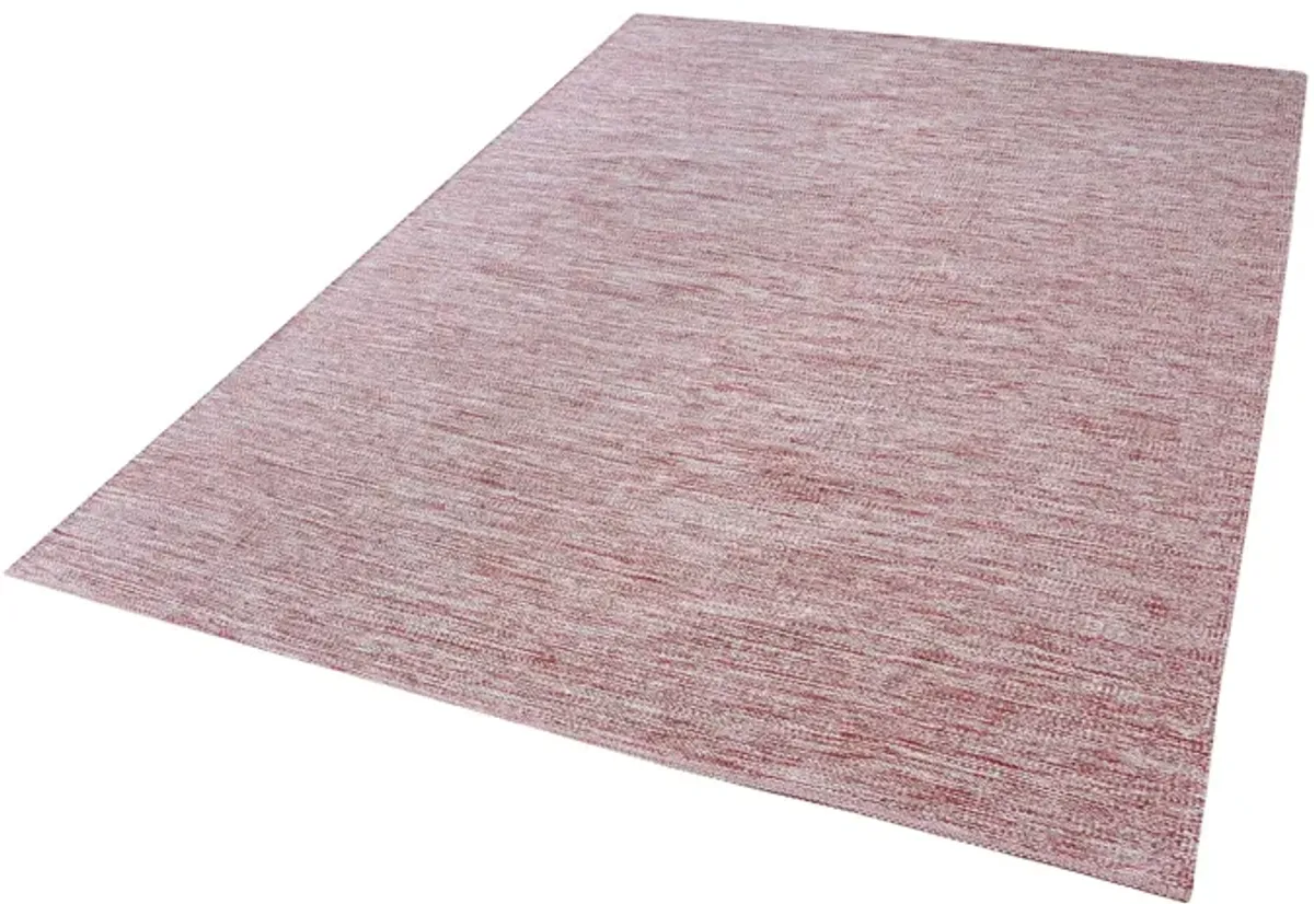 Alena Handmade Cotton Rug in Marsala and White