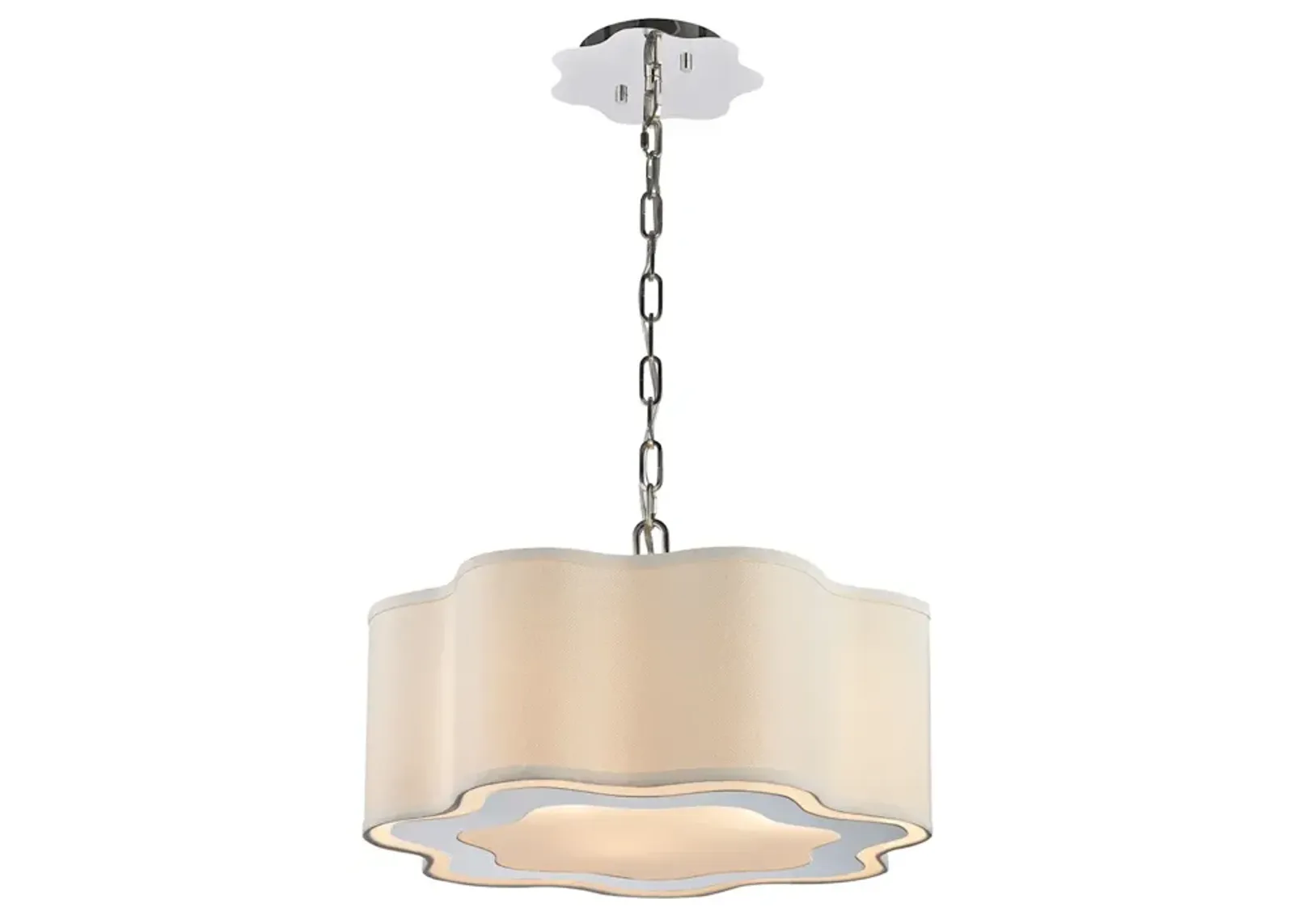 Villoy 18" Wide 3-Light Pendant - Polished Nickel