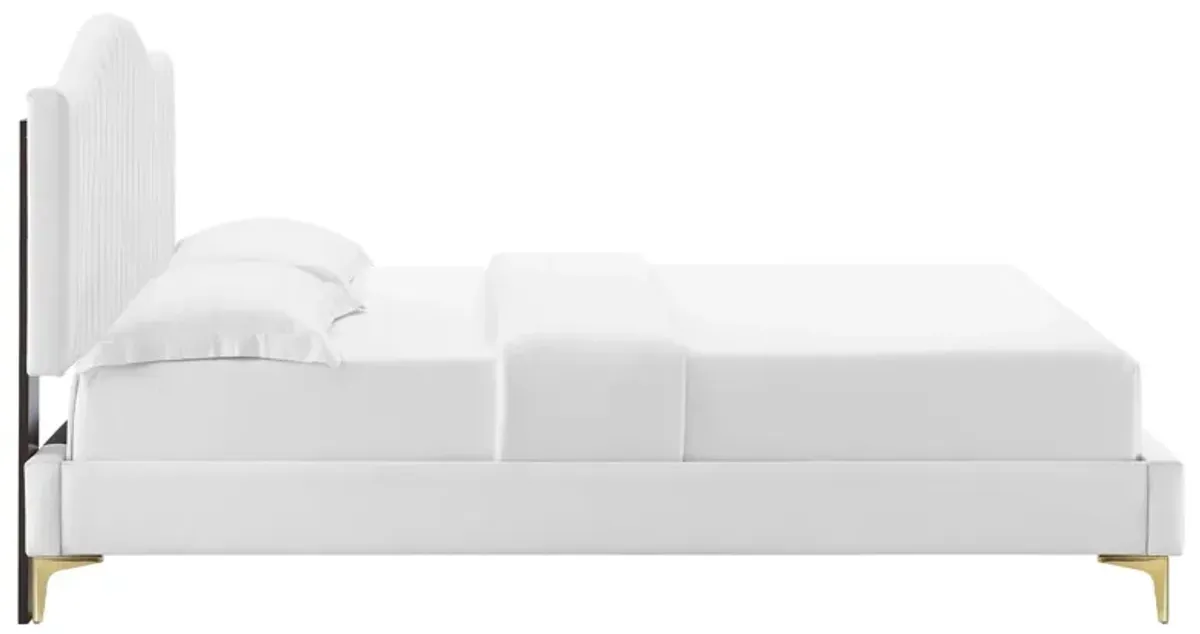 Juniper Channel Tufted Performance Velvet King Platform Bed