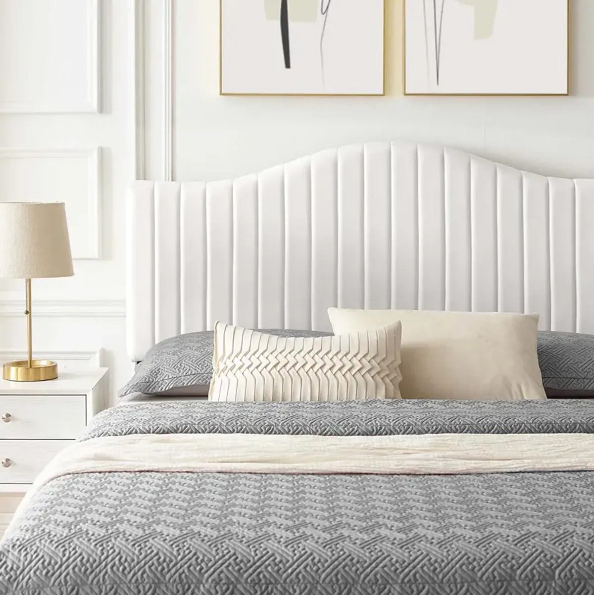 Juniper Channel Tufted Performance Velvet King Platform Bed