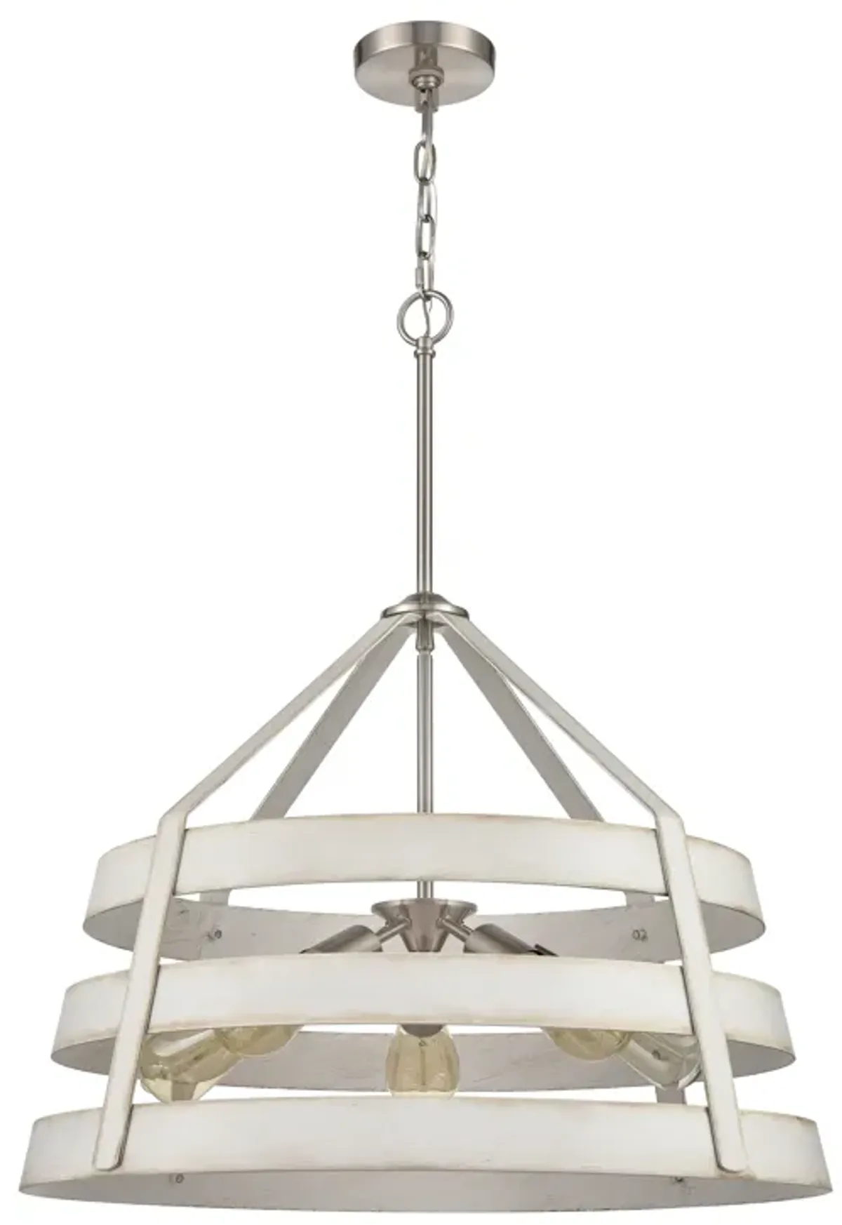 Brigantine 24" Wide 5-Light Satin Nickel Chandelier 