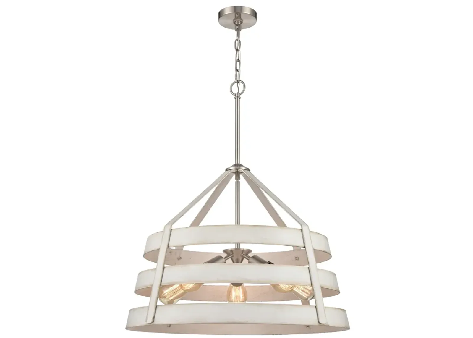 Brigantine 24" Wide 5-Light Satin Nickel Chandelier 