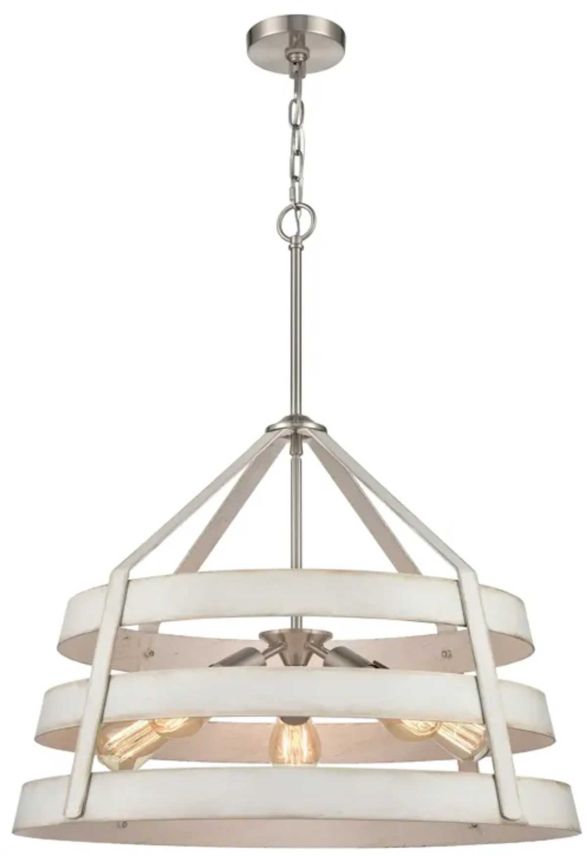 Brigantine 24" Wide 5-Light Satin Nickel Chandelier 