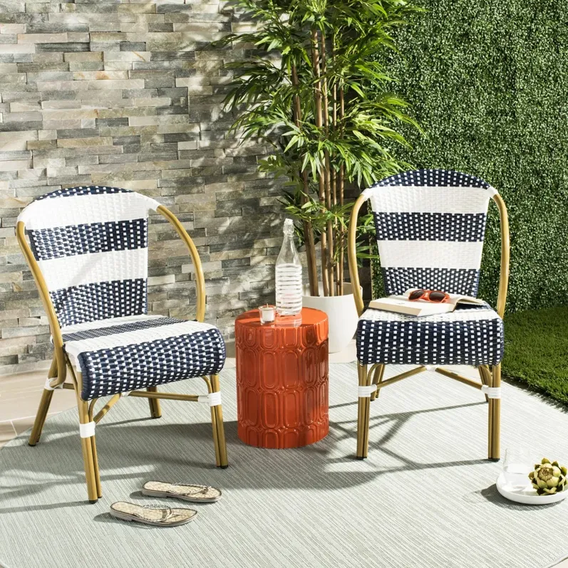 Sarita Striped French Bistro  Side Chair - Set of 2