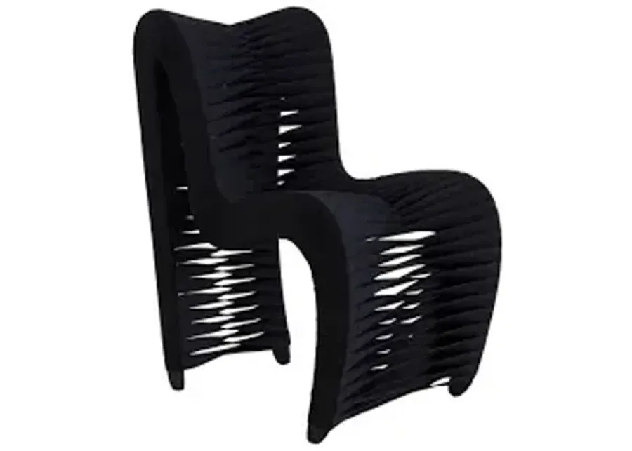 seat belt dining chair, black/black