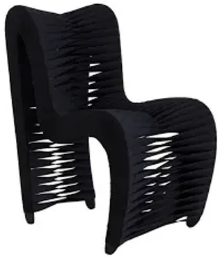 seat belt dining chair, black/black