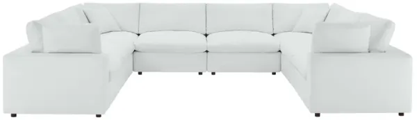 Commix Down Filled Overstuffed Vegan Leather 8-Piece Sectional Sofa