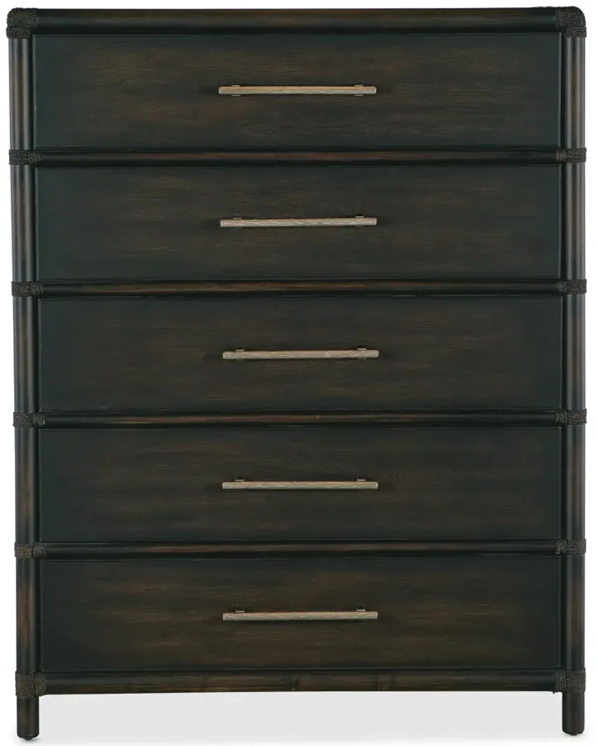 Retreat Pole Rattan Five-Drawer Chest