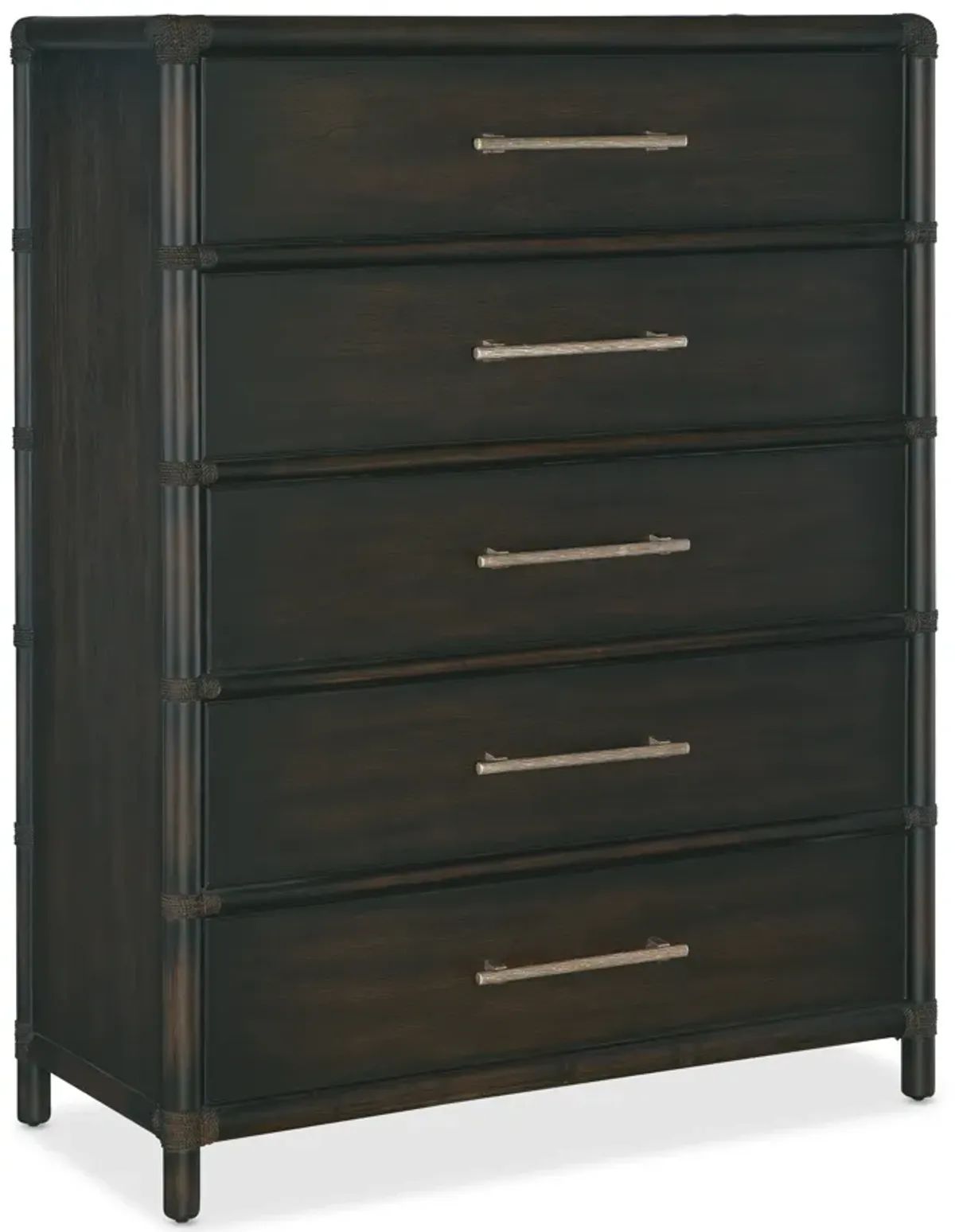 Retreat Pole Rattan Five-Drawer Chest