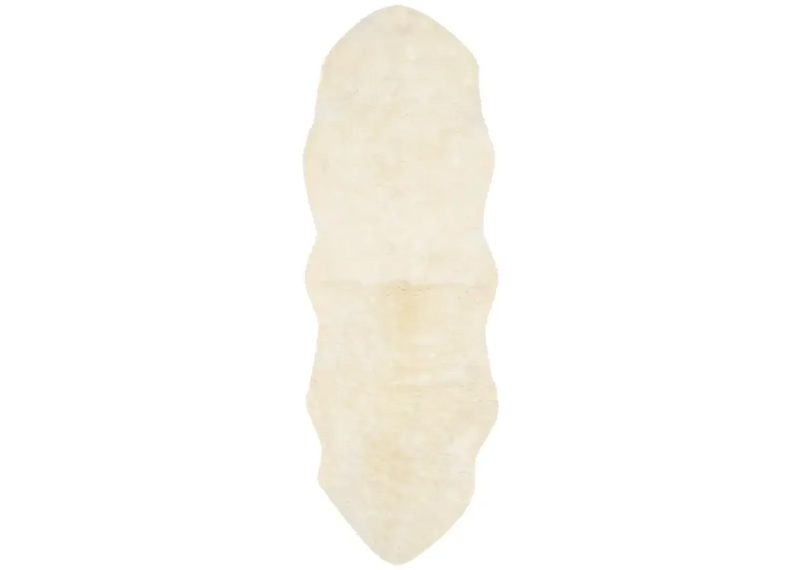 SHEEP SKIN 211  White 2' X 10' Runner Rug