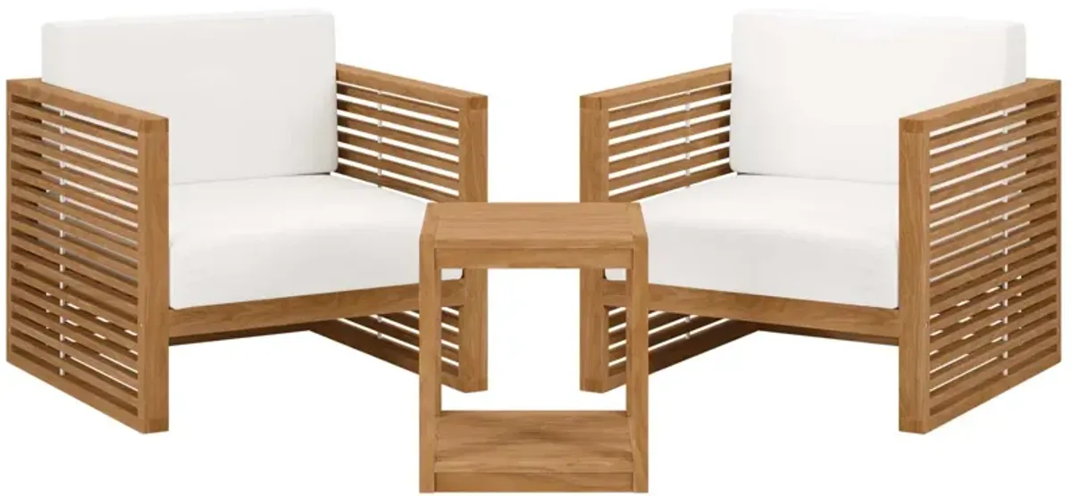 Carlsbad 3-Piece Teak Outdoor Set