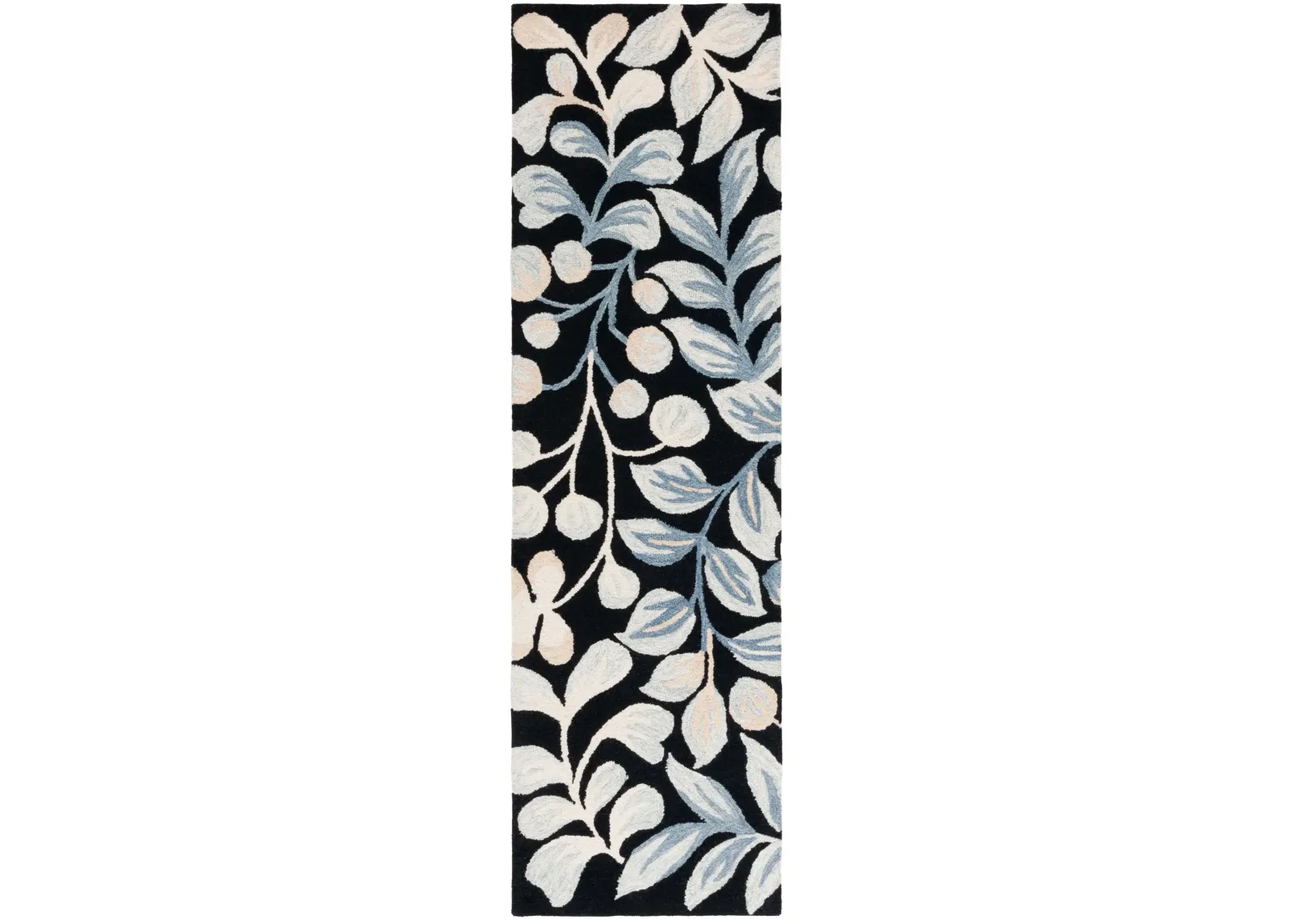 JARDIN 754 BLACK  2'-3' x 8' Runner Rug