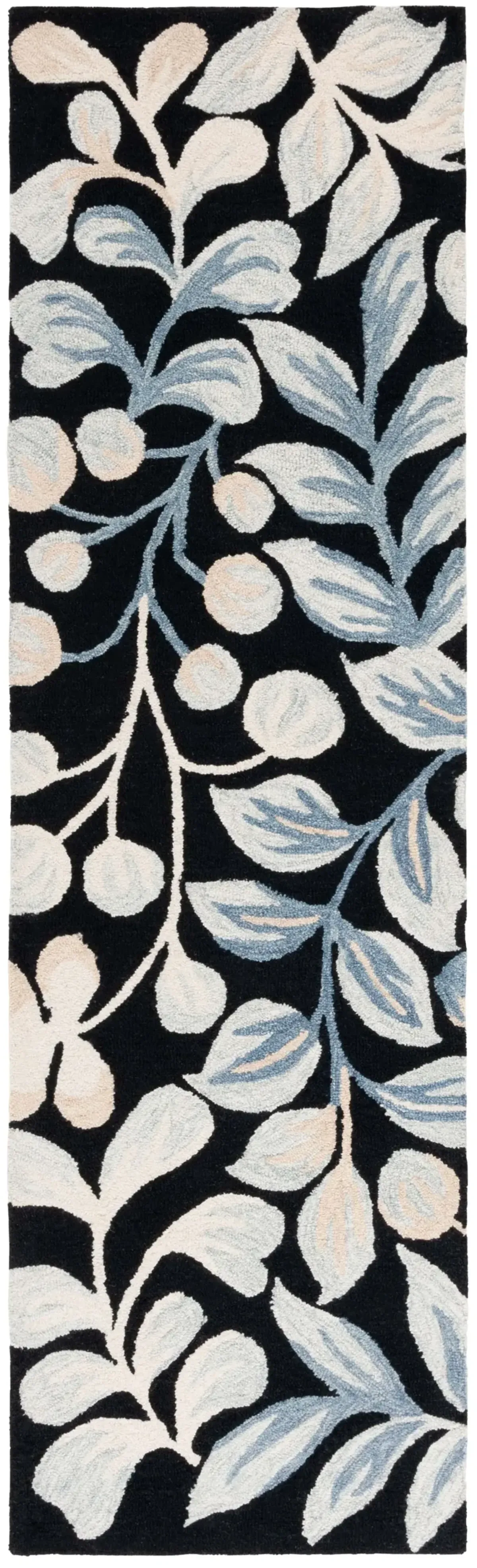 JARDIN 754 BLACK  2'-3' x 8' Runner Rug