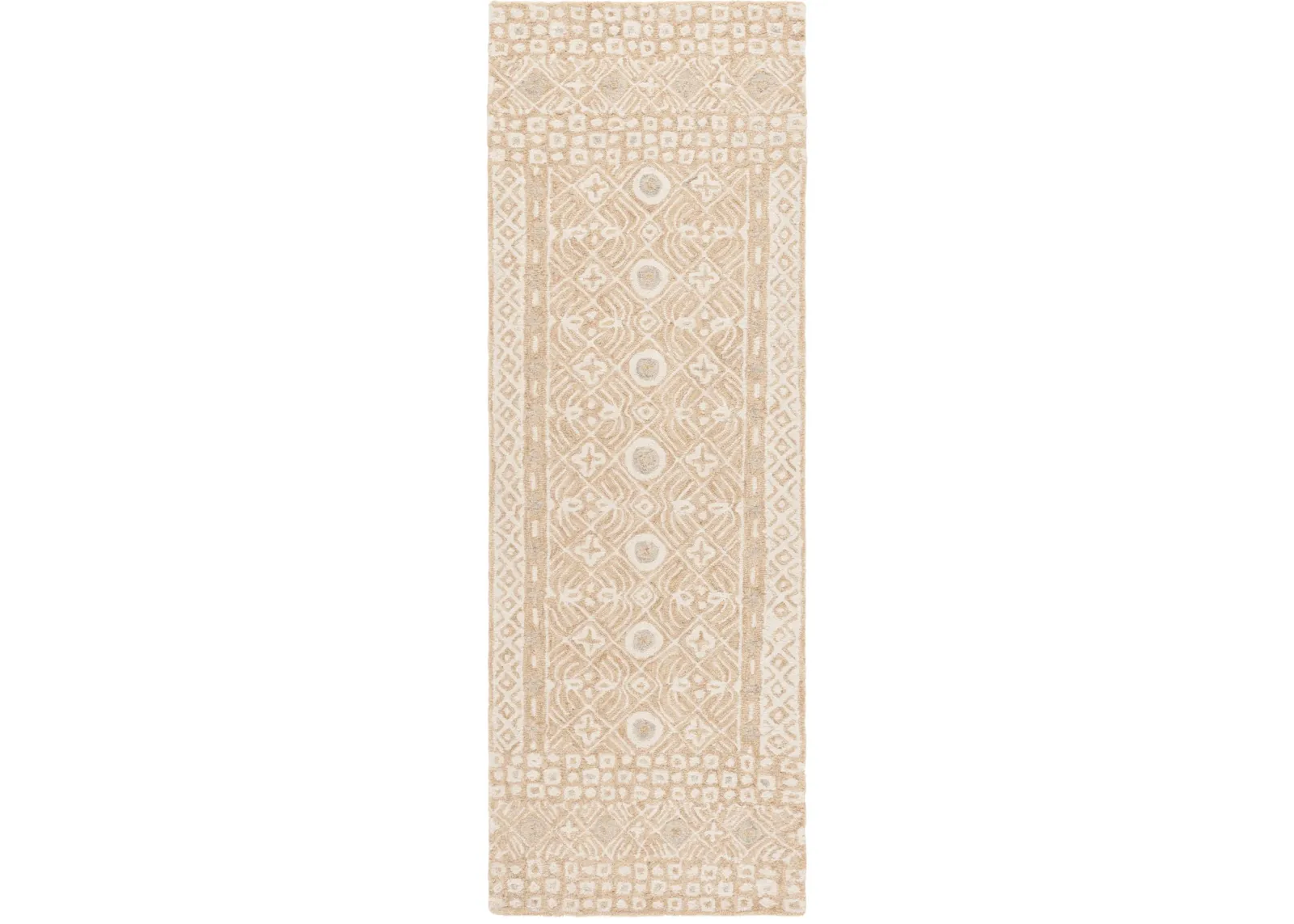 MICRO-LOOP 801 GOLD  2'-3' x 7' Runner Rug