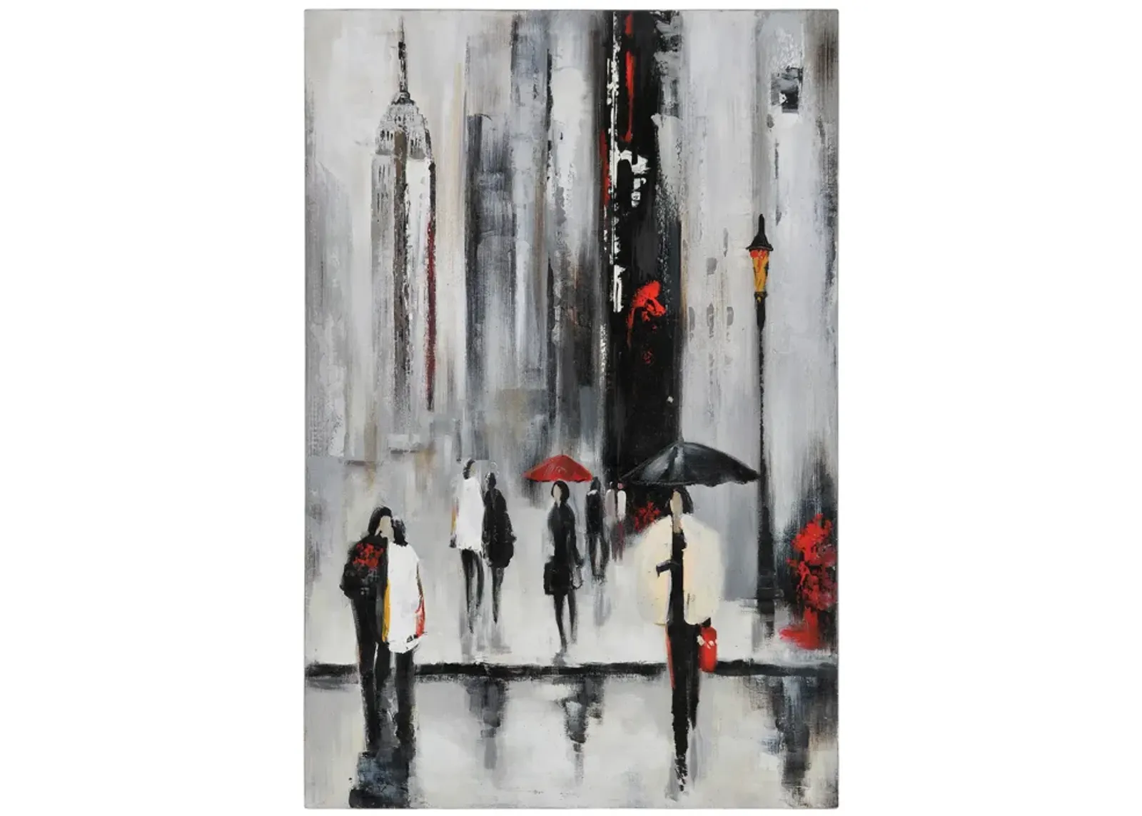 Bustling City I Rectangle Unframed Canvas