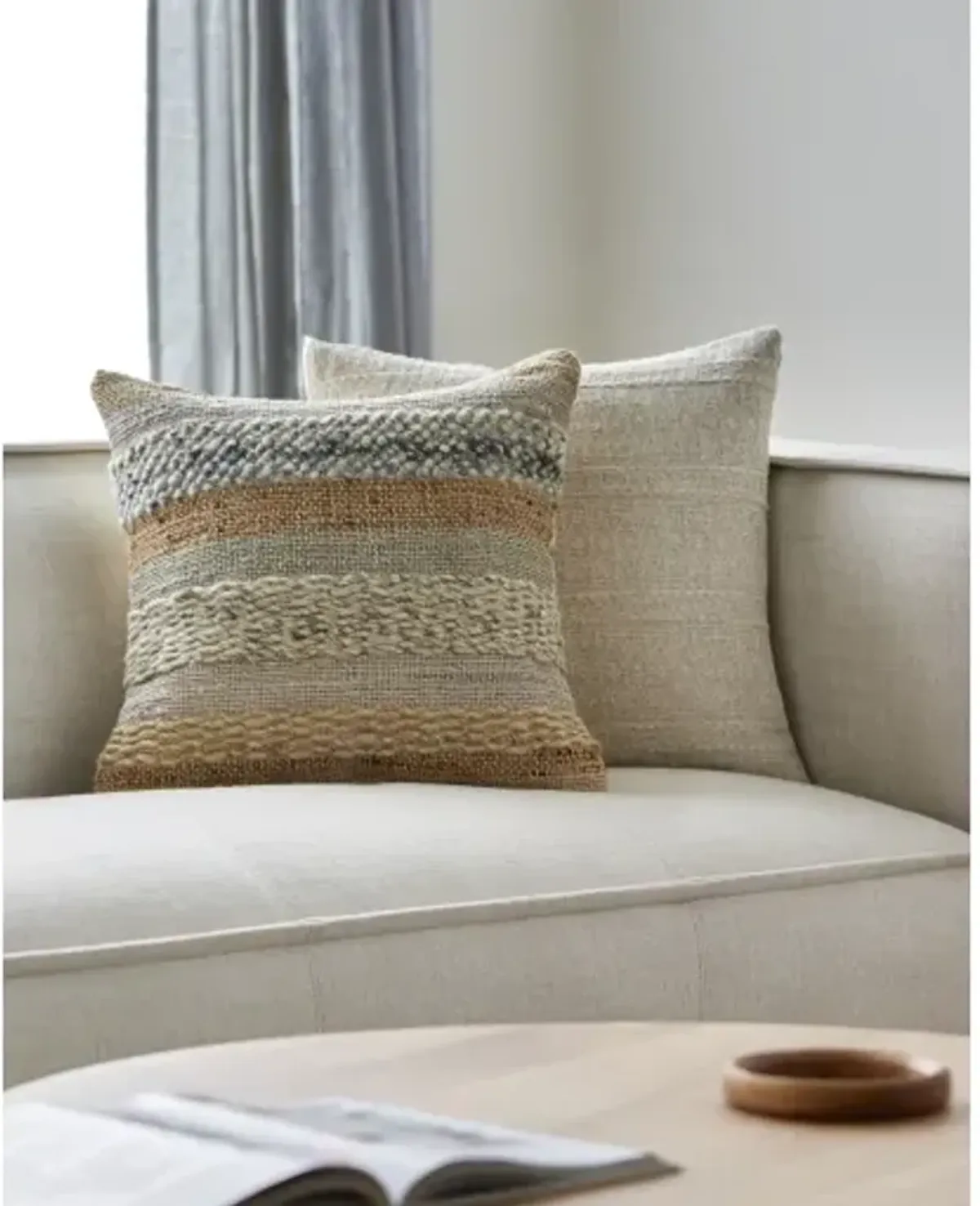 Boundary BOU-001 22"L x 22"W Accent Pillow  - Down Insert