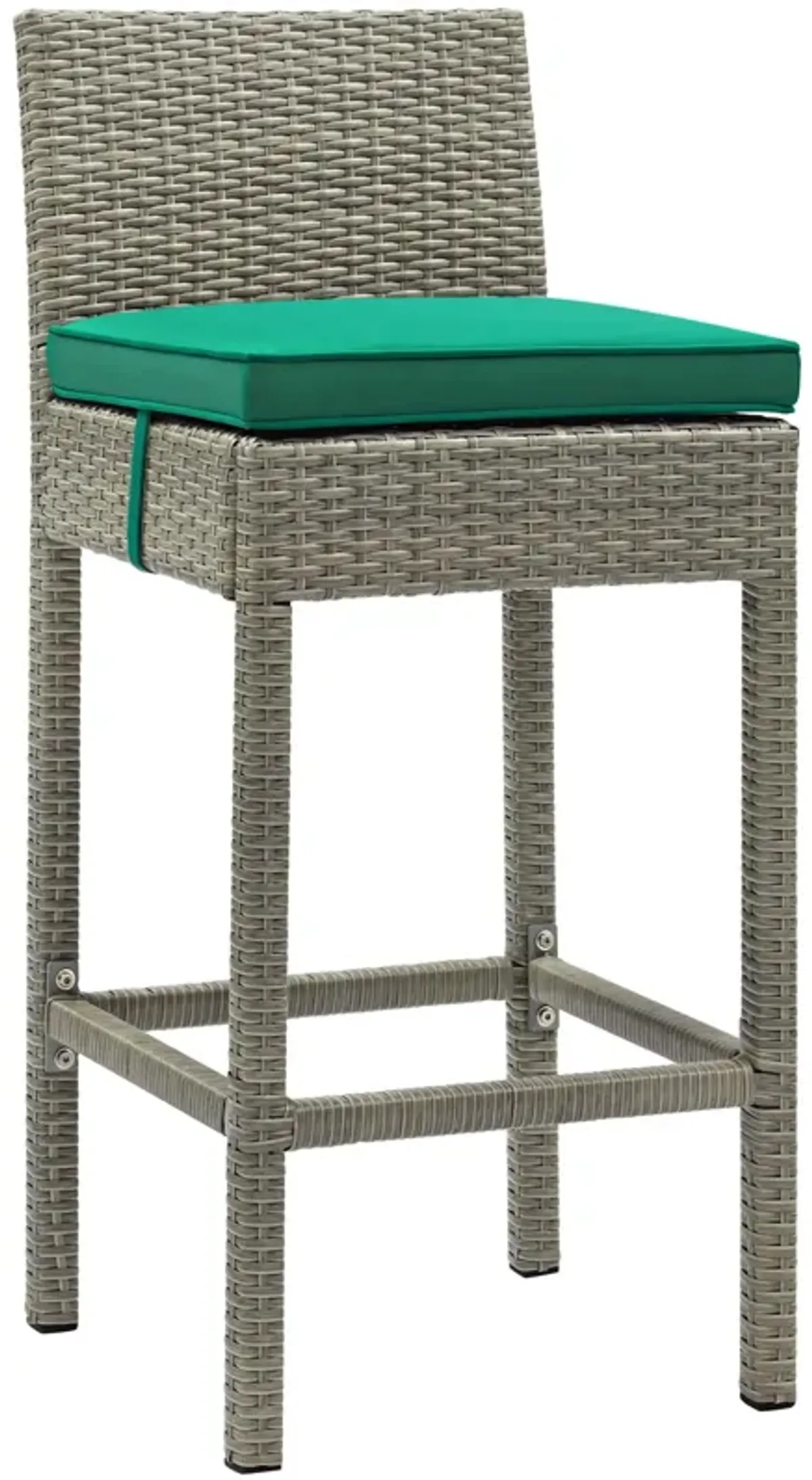 Conduit Bar Stool Outdoor Patio Wicker Rattan Set of 2