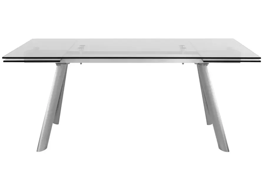 Delano 102.5" Rectangle Extension Table Legs in Brushed Stainless Steel