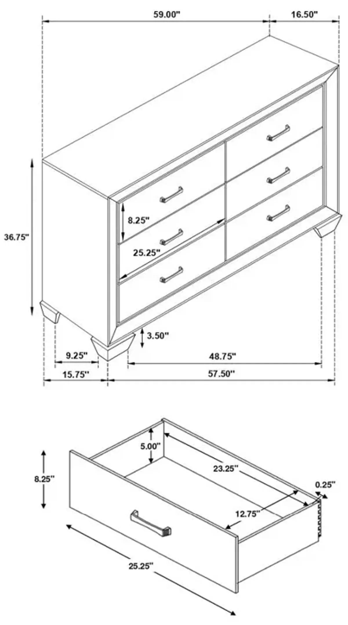 Alaric 6-Drawer Dresser 