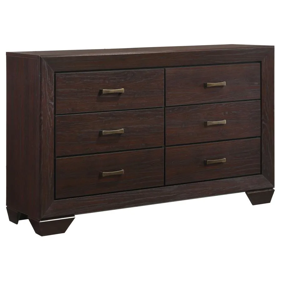 Alaric 6-Drawer Dresser Dark Cocoa