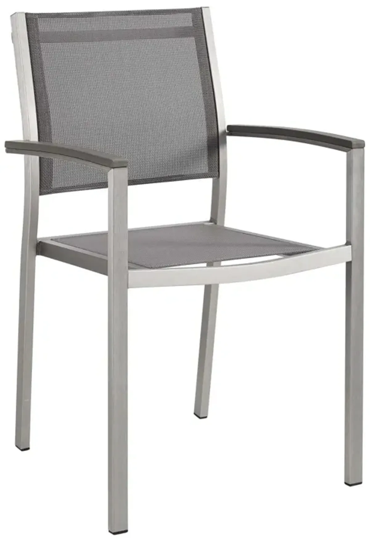 Shore Dining Chair Outdoor Patio Aluminum Set of 2