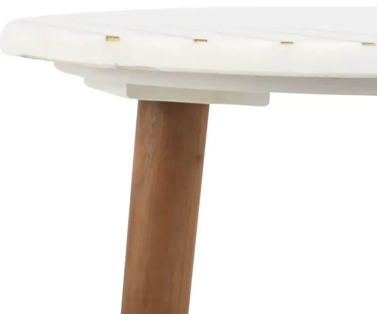 Valerie Round Marble Accent Table