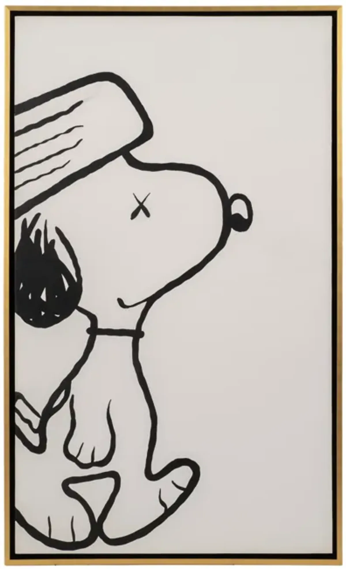 35x59 Hand Painted Beagle, Blk/wht