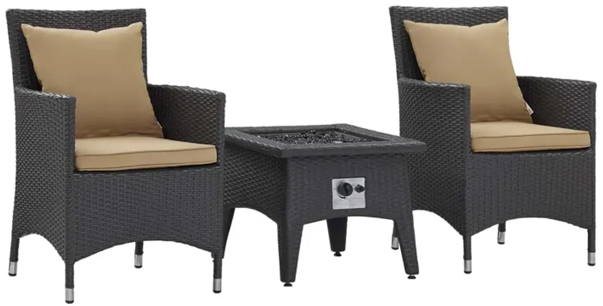 Convene 3 Piece Set Outdoor Patio with Fire Pit