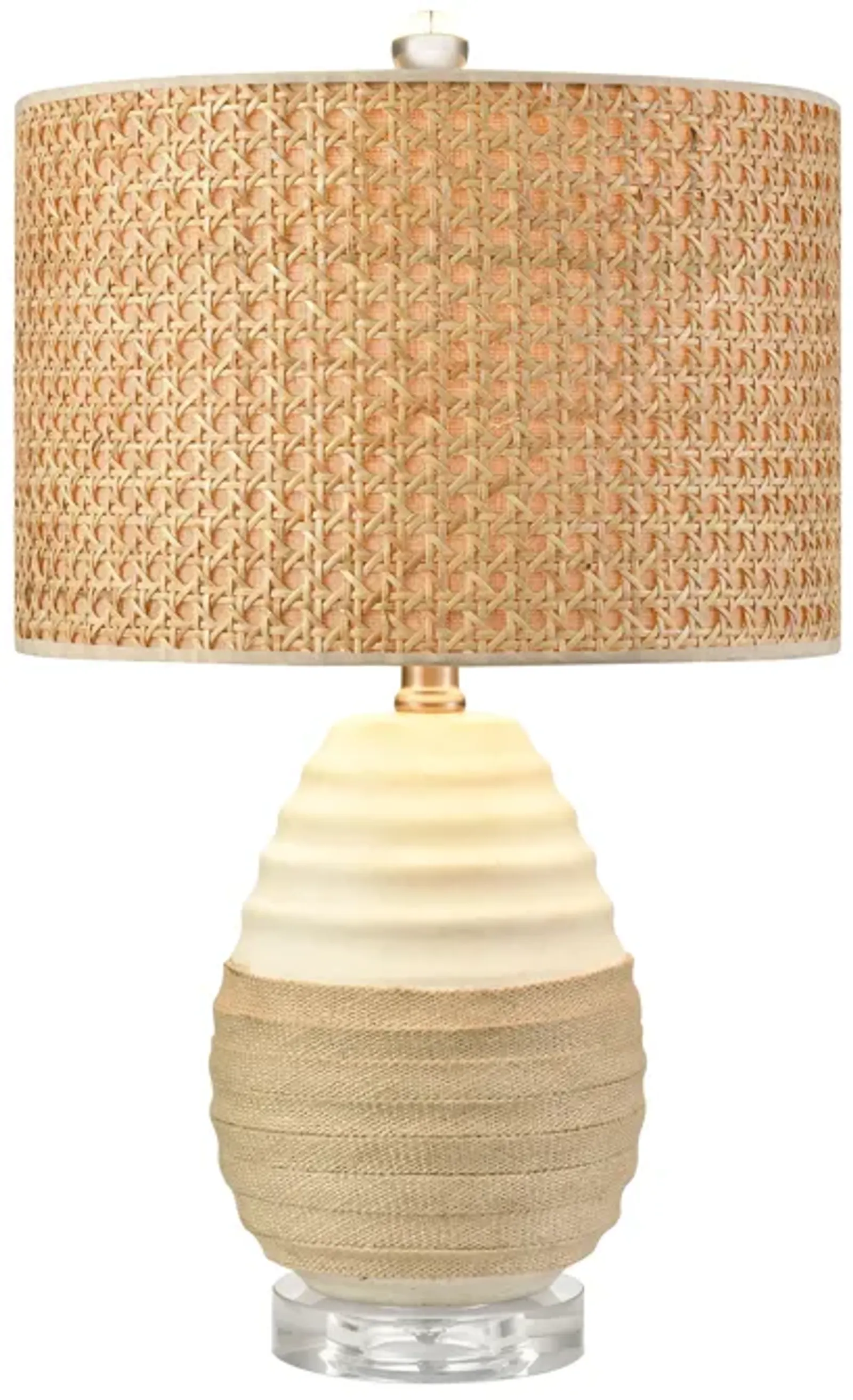 Hobart 20'' High 1-Light Table Lamp - White - Includes LED Bulb