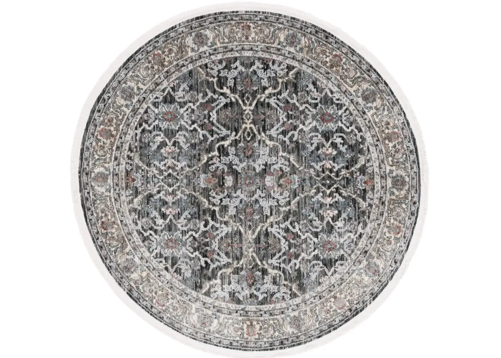 ARTIFACT 554 CHARCOAL  4' x 4' Round Round Rug