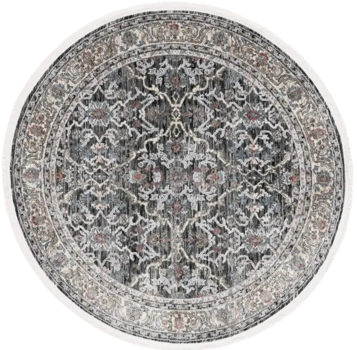 ARTIFACT 554 CHARCOAL  4' x 4' Round Round Rug