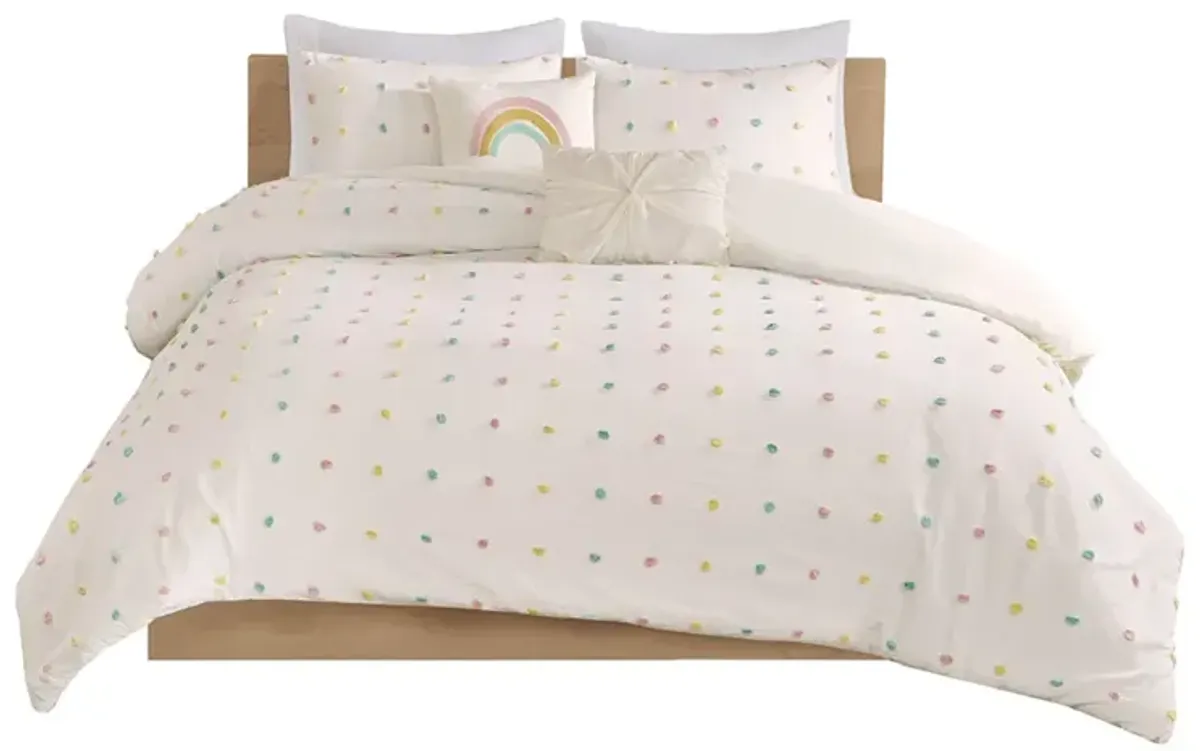 Urban Habitat Kids Callie Multi Cotton Jacquard Pom Pom Duvet Cover Set