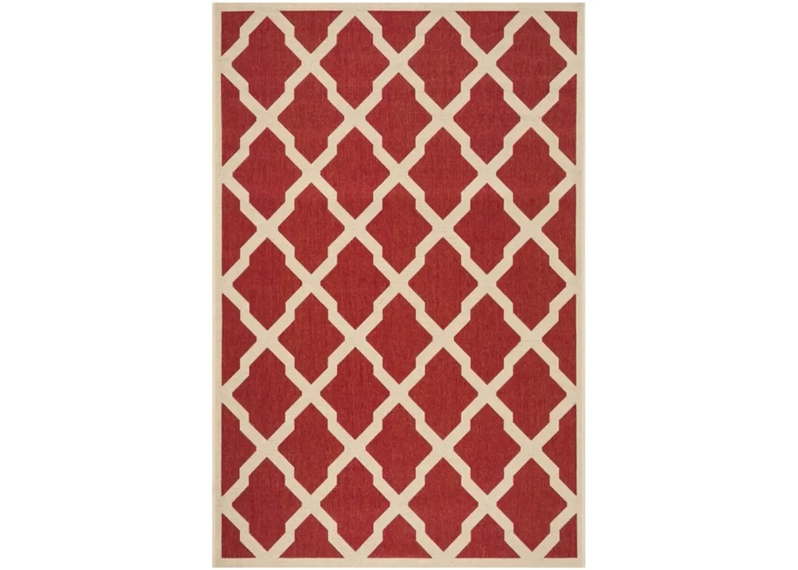 LINDEN 122 Collection LND122Q-5 Red / Creme 5'-3" X 7'-6"