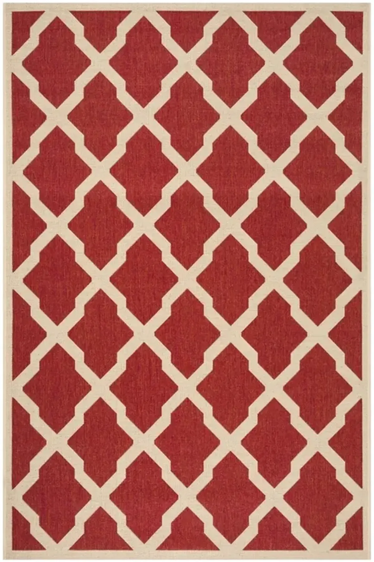 LINDEN 122 Collection LND122Q-5 Red / Creme 5'-3" X 7'-6"